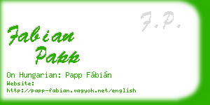 fabian papp business card