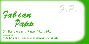 fabian papp business card